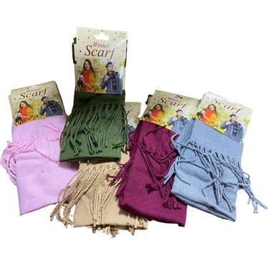 Assorted Color Scarfs (50 Pcs Lot) - Discount Wholesalers Inc